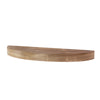 Large Round Wood Floating Wall Shelf - Brown